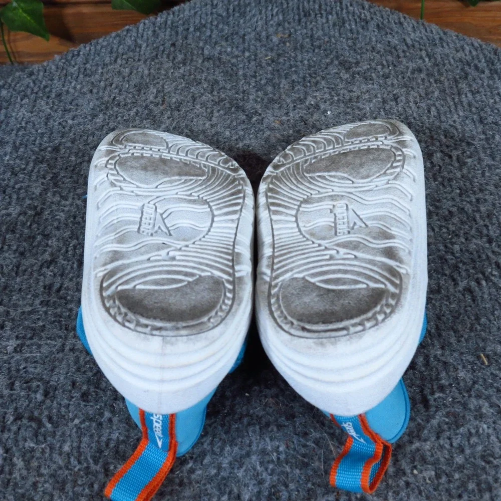Speedo Hybrid Toddler Water Shoes Size 5-6 Swimming Pool Beach Blue‎ Orange